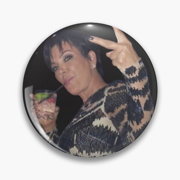 Item preview, Kris Jenner Peace Sign Drunk Meme Sticker designed and sold by dezzyrascal.