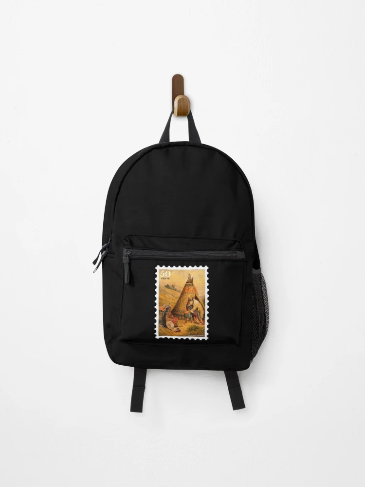 Thumbnail 1 of 3, Backpack, Native American Stamp designed and sold by RabbitK.