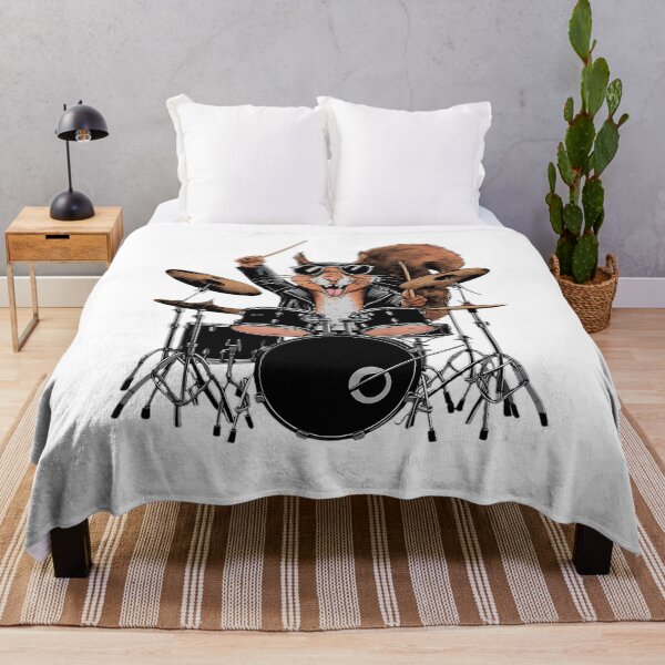 Item preview, squirrel playing drums designed and sold by Adrian-merch.