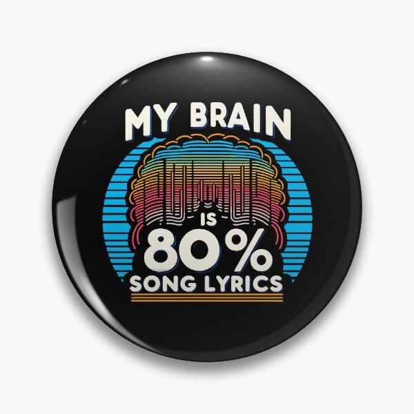 Item preview, My Brain Is 80% Song Lyrics Funny Music Lover Singer Earworm designed and sold by Dressed For  Duty.