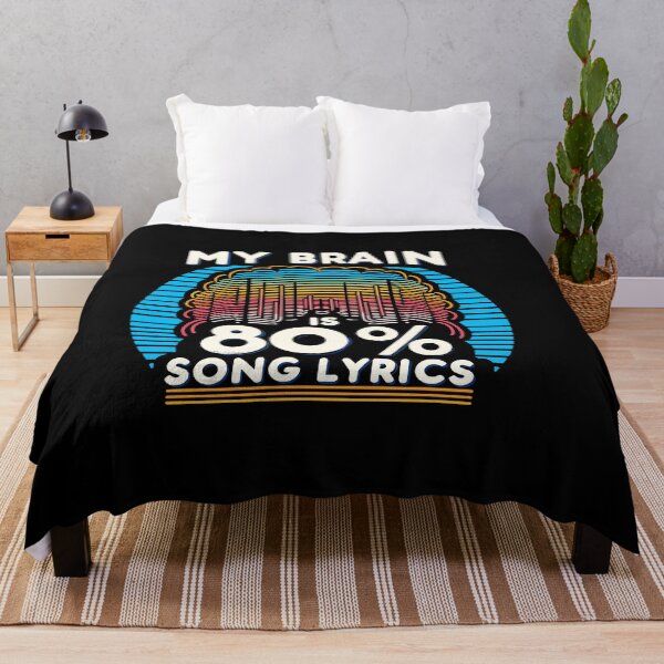 Item preview, My Brain Is 80% Song Lyrics Funny Music Lover Singer Earworm designed and sold by Dressed For  Duty.