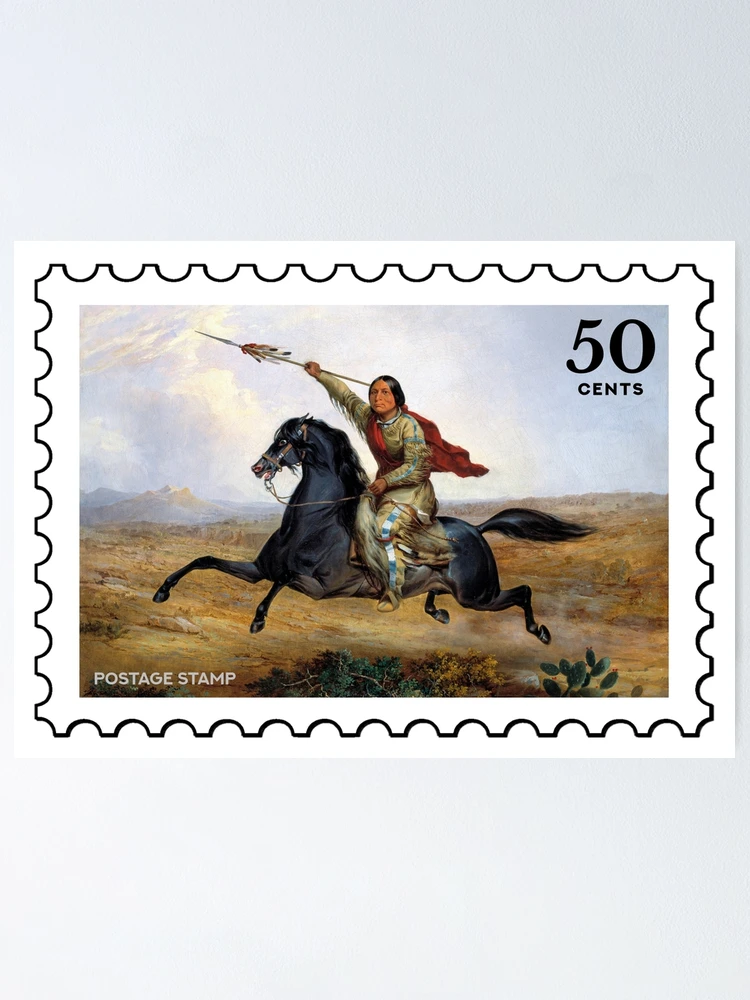 Thumbnail 1 of 3, Poster, Native American stamp designed and sold by RabbitK.