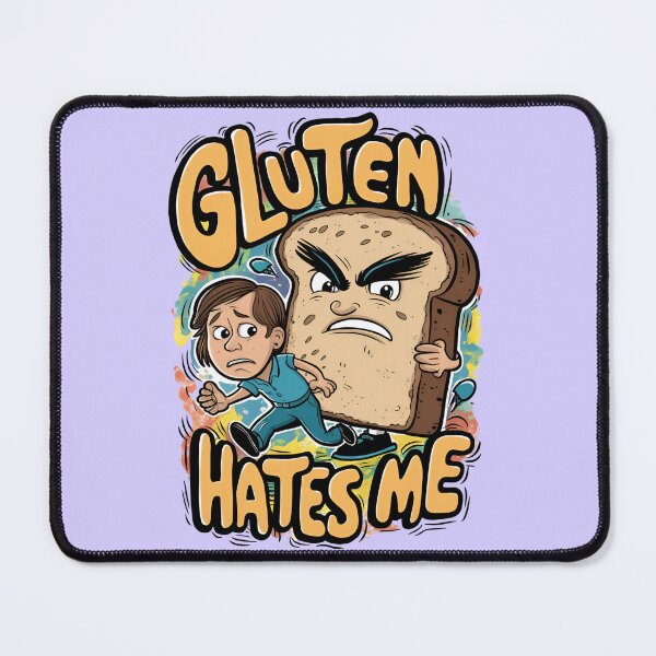 Item preview, Gluten Hates Me Sticker designed and sold by CraftyAttire.