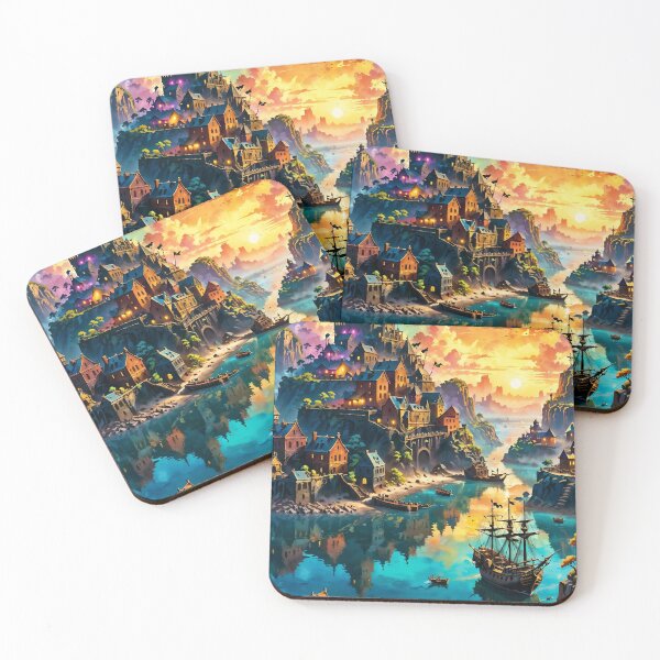 Item preview, Enchanted Pirate Cove - Sunset Serenity designed and sold by StellarDreamer.