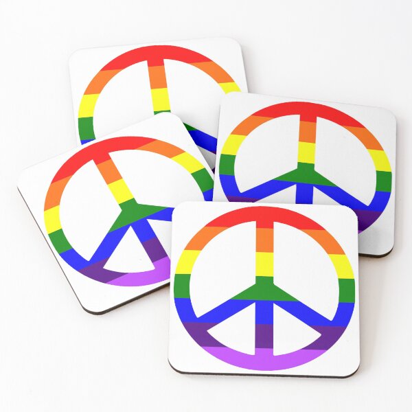 Item preview, Rainbow Peace Sign designed and sold by NerdKeepers.