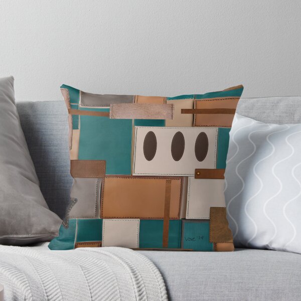 Item preview, Collage Teal Leather Sonata 88 Geometric Patterns designed and sold by Vercmagnus.