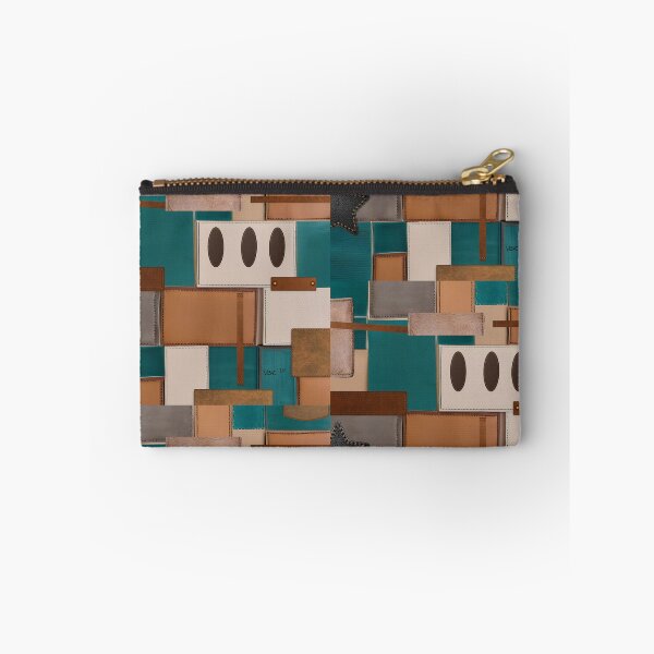 Item preview, Collage Teal Leather Sonata 88 Geometric Patterns designed and sold by Vercmagnus.