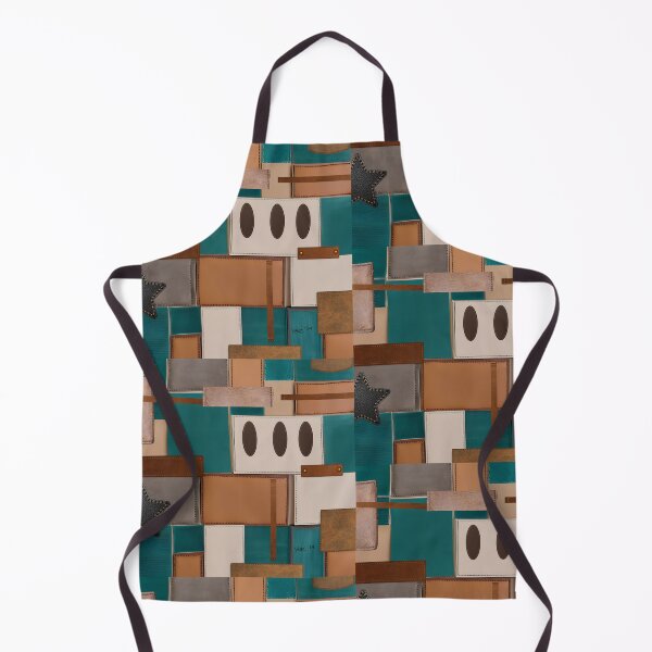 Item preview, Collage Teal Leather Sonata 88 Geometric Patterns designed and sold by Vercmagnus.