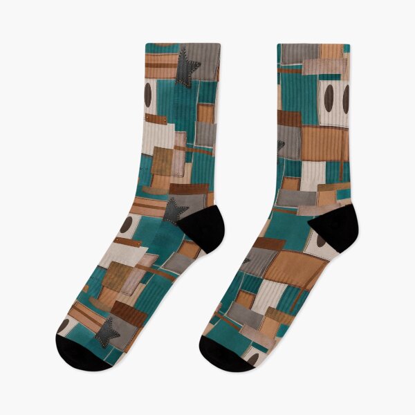 Item preview, Collage Teal Leather Sonata 88 Geometric Patterns designed and sold by Vercmagnus.