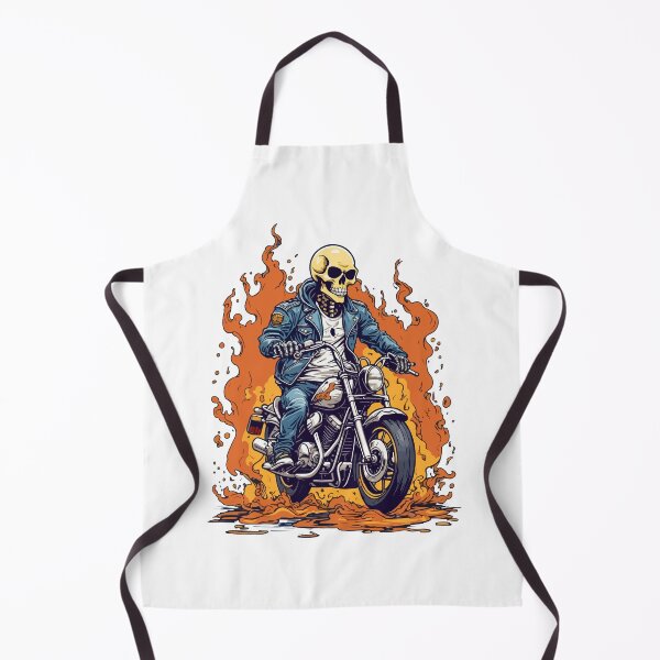 Item preview, Flame skeleton biker motorcycle designed and sold by DastonAkramov.