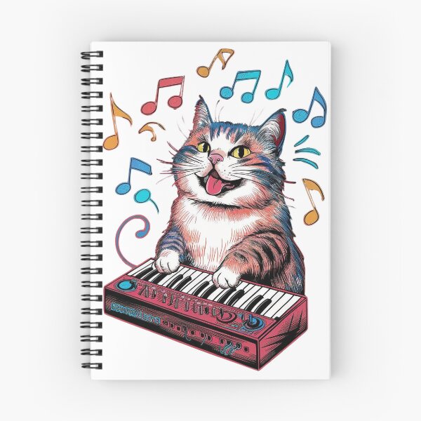 Item preview, Cat Synthesizer - Eye-catching and vibrant design, Vintage Style, Cat playing on keyboard designed and sold by Zibis09.
