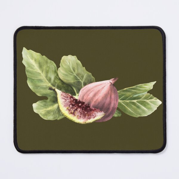 Item preview, Figs with leaves, juicy purple whole and cut fruit. hand-drawn watercolor sticker  designed and sold by BartolArt.