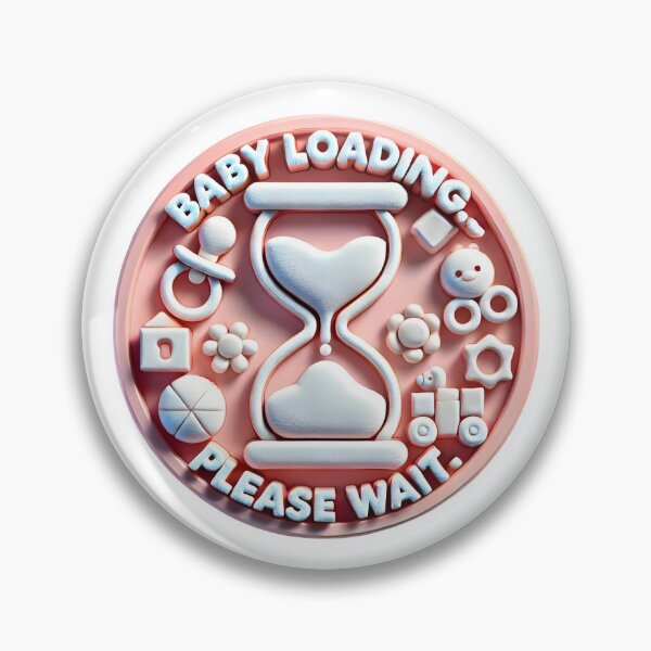 Item preview, Baby Loading Please Wait - Cute Hourglass Baby Announcement designed and sold by StyLeHi.
