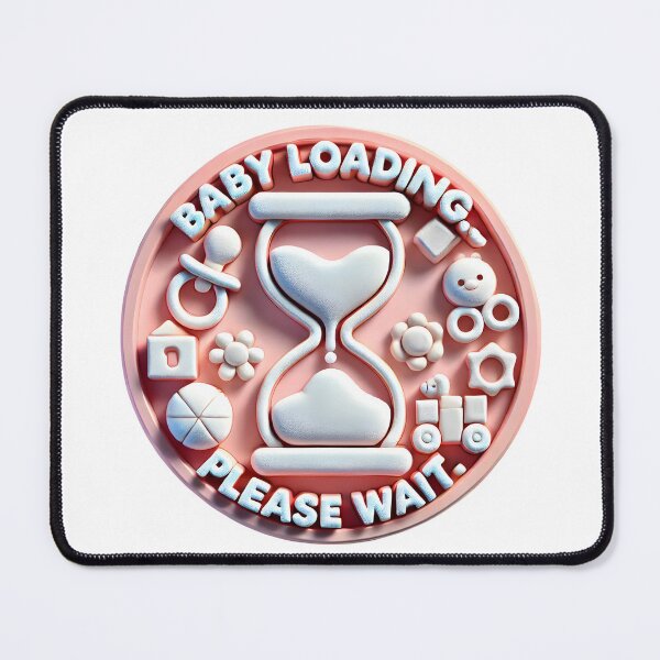 Item preview, Baby Loading Please Wait - Cute Hourglass Baby Announcement designed and sold by StyLeHi.