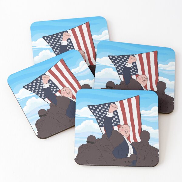 Item preview, Trump Rally Impact America Flag designed and sold by LaartStudio.