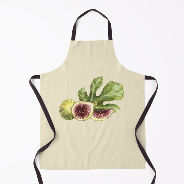 Item preview, Figs with leaves, juicy whole and cut fruit. hand-drawn watercolor food sticker  designed and sold by BartolArt.
