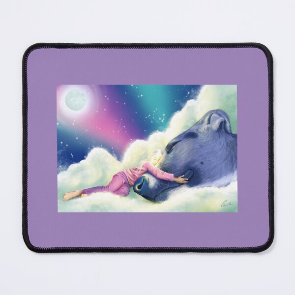 Item preview, Girl dreaming hugging a huge dog designed and sold by camilacarvalho.