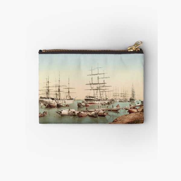 Item preview, Sailing Ships In The Harbour, Calcutta, India 1890s designed and sold by RocketshipRetro.