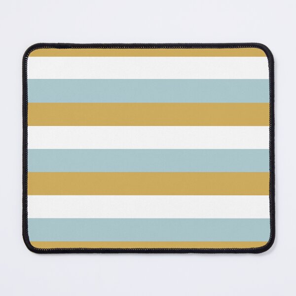 Item preview, 3 DUCK EGG BLUE, GOLD and WHITE Horizontal STRIPES designed and sold by RachelMacht.