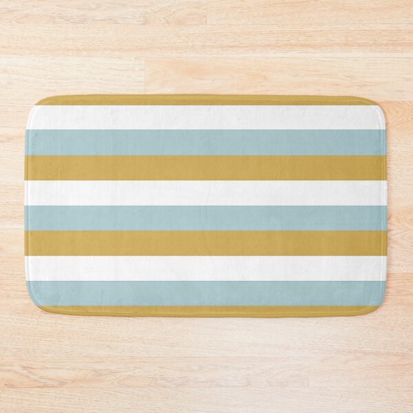 Item preview, 3 DUCK EGG BLUE, GOLD and WHITE Horizontal STRIPES designed and sold by RachelMacht.