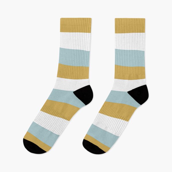 Item preview, 3 DUCK EGG BLUE, GOLD and WHITE Horizontal STRIPES designed and sold by RachelMacht.