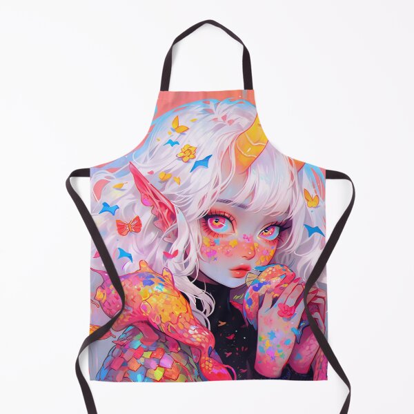 Item preview, Colorful Fantasy Horned Elf Anime Girl designed and sold by bubblegoth.