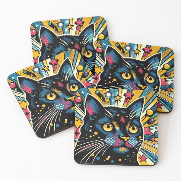 Item preview, Retro Neon Glitch Cat in Modern Pop Art Style designed and sold by zoughlal.