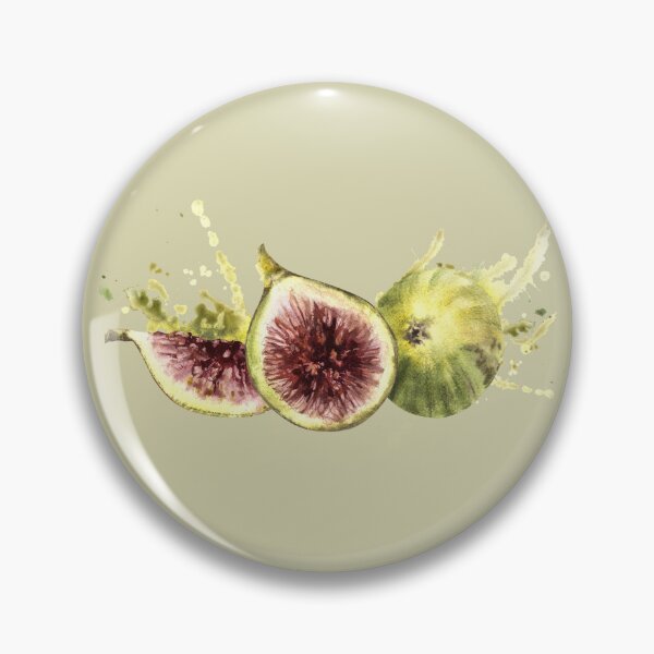 Item preview, Ripe figs. Whole and cut fruit sticker. Hand-drawn watercolor illustrations  designed and sold by BartolArt.