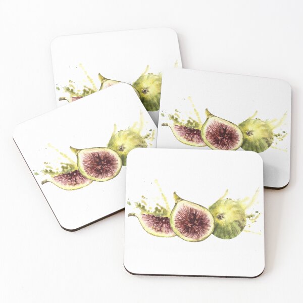 Item preview, Ripe figs. Whole and cut fruit sticker. Hand-drawn watercolor illustrations  designed and sold by BartolArt.