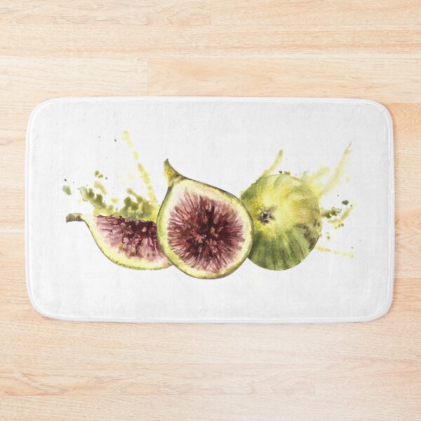 Item preview, Ripe figs. Whole and cut fruit sticker. Hand-drawn watercolor illustrations  designed and sold by BartolArt.