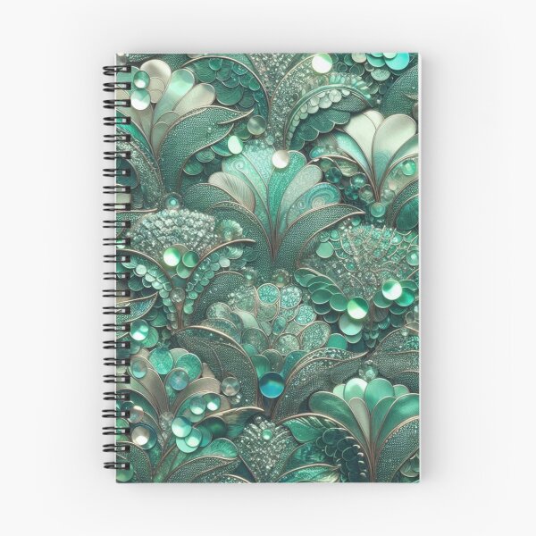 Item preview, Shimmering Green Mermaid Tail Scales Print Design designed and sold by SeaStarMermaids.