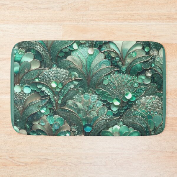 Item preview, Shimmering Green Mermaid Tail Scales Print Design designed and sold by SeaStarMermaids.