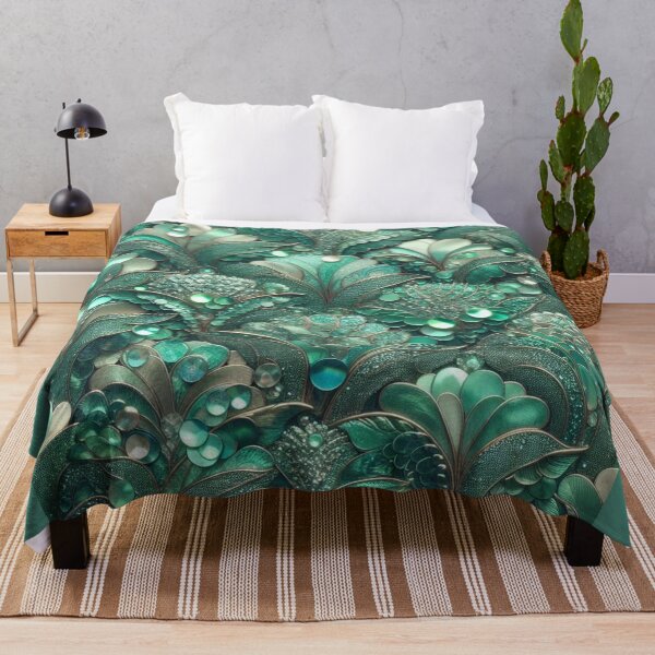 Item preview, Shimmering Green Mermaid Tail Scales Print Design designed and sold by SeaStarMermaids.