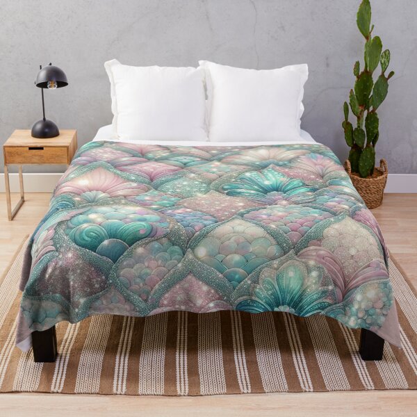 Item preview, Shimmering Pastel Mermaid Tail Scales Print Design designed and sold by SeaStarMermaids.