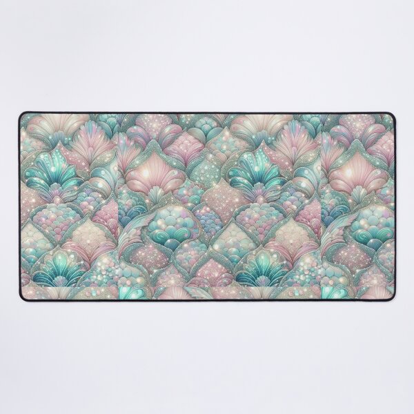 Item preview, Shimmering Pastel Mermaid Tail Scales Print Design designed and sold by SeaStarMermaids.