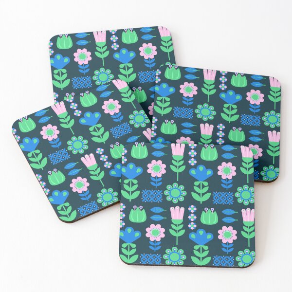 Item preview, cute nordic folk art abstract flowers seamless pattern designed and sold by nuchz.