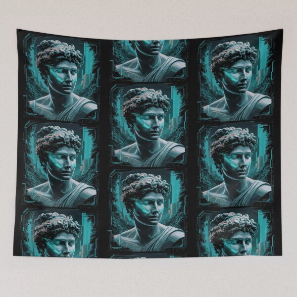 Item preview, Portrait of a Modern Greek Woman set against a contemporary backdrop designed and sold by DreamVibeShirt.