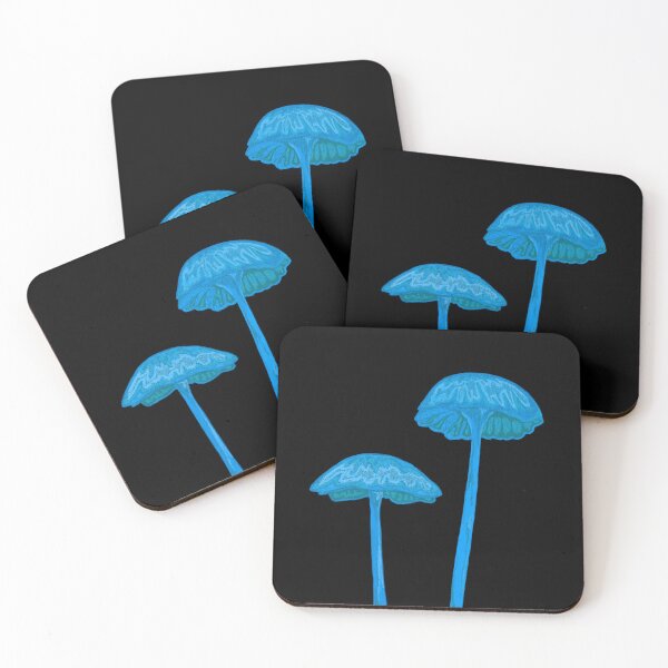 Item preview, Blue Mushroom Couplet designed and sold by notastranger.