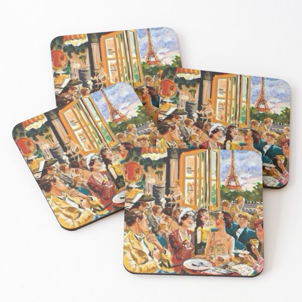 Item preview, 1920s Parisian Café with Eiffel View designed and sold by CARRAANN.