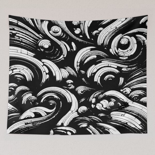 Item preview, Black-and-white abstract stylish background designed and sold by Nataliya Kretsu.