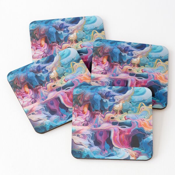 Item preview, Abstract Colorful Surreal Fluid Pattern designed and sold by bubblegoth.