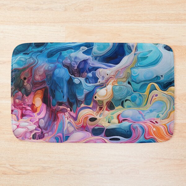 Item preview, Abstract Colorful Surreal Fluid Pattern designed and sold by bubblegoth.