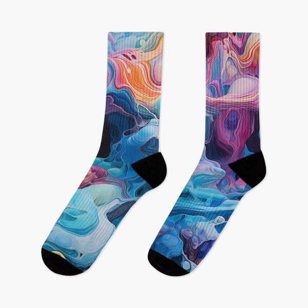 Item preview, Abstract Colorful Surreal Fluid Pattern designed and sold by bubblegoth.