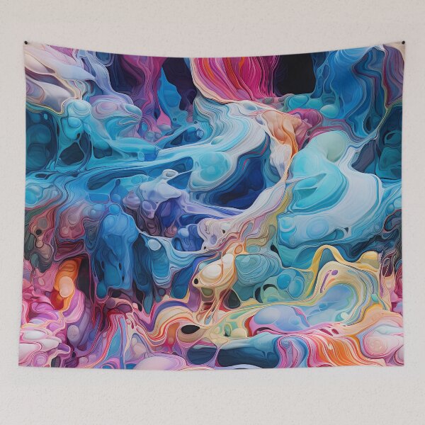 Item preview, Abstract Colorful Surreal Fluid Pattern designed and sold by bubblegoth.