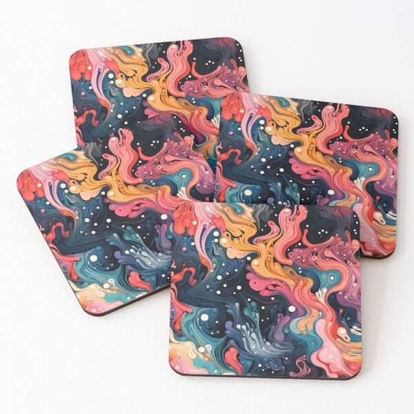 Item preview, Colorful Abstract Surreal Fluid Pattern designed and sold by bubblegoth.