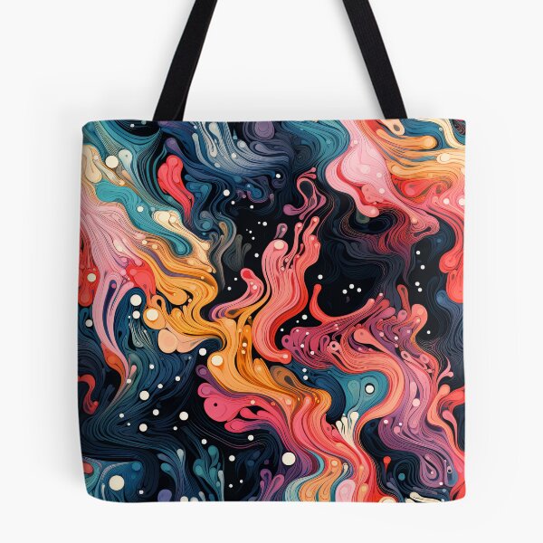 Item preview, Colorful Abstract Surreal Fluid Pattern designed and sold by bubblegoth.