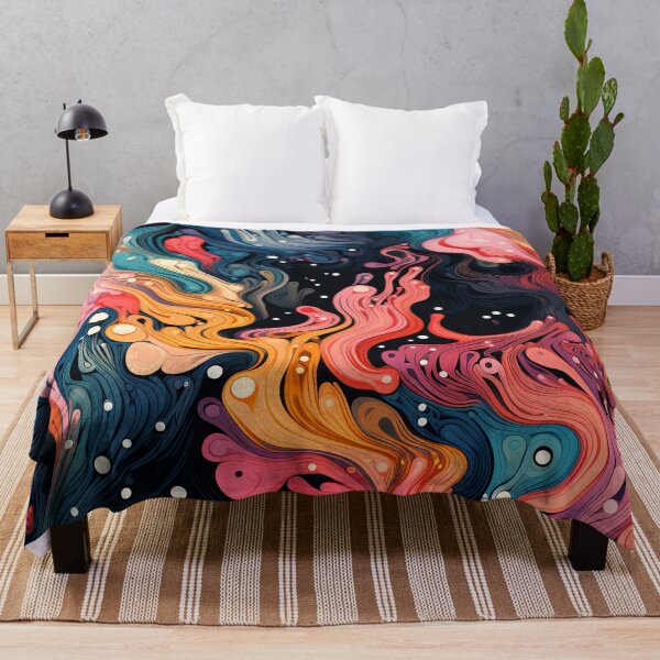 Item preview, Colorful Abstract Surreal Fluid Pattern designed and sold by bubblegoth.