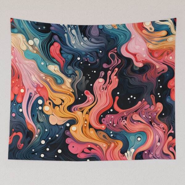 Item preview, Colorful Abstract Surreal Fluid Pattern designed and sold by bubblegoth.