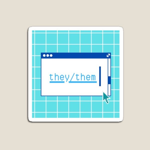 Item preview, nonbinary, they/them, pronoun indicator designed and sold by oliviatootired.