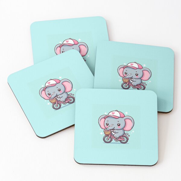Item preview, Cute Elephant riding a bike designed and sold by Brzdacu.